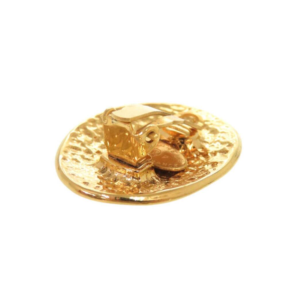 CHANEL Authentic Vintage Gold Logo Earrings - Picture 8 of 10